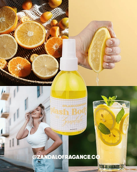 Splash Body Mist | Bruma Corporal Cítrica - Zandalo | Kunxtor Pink Glow