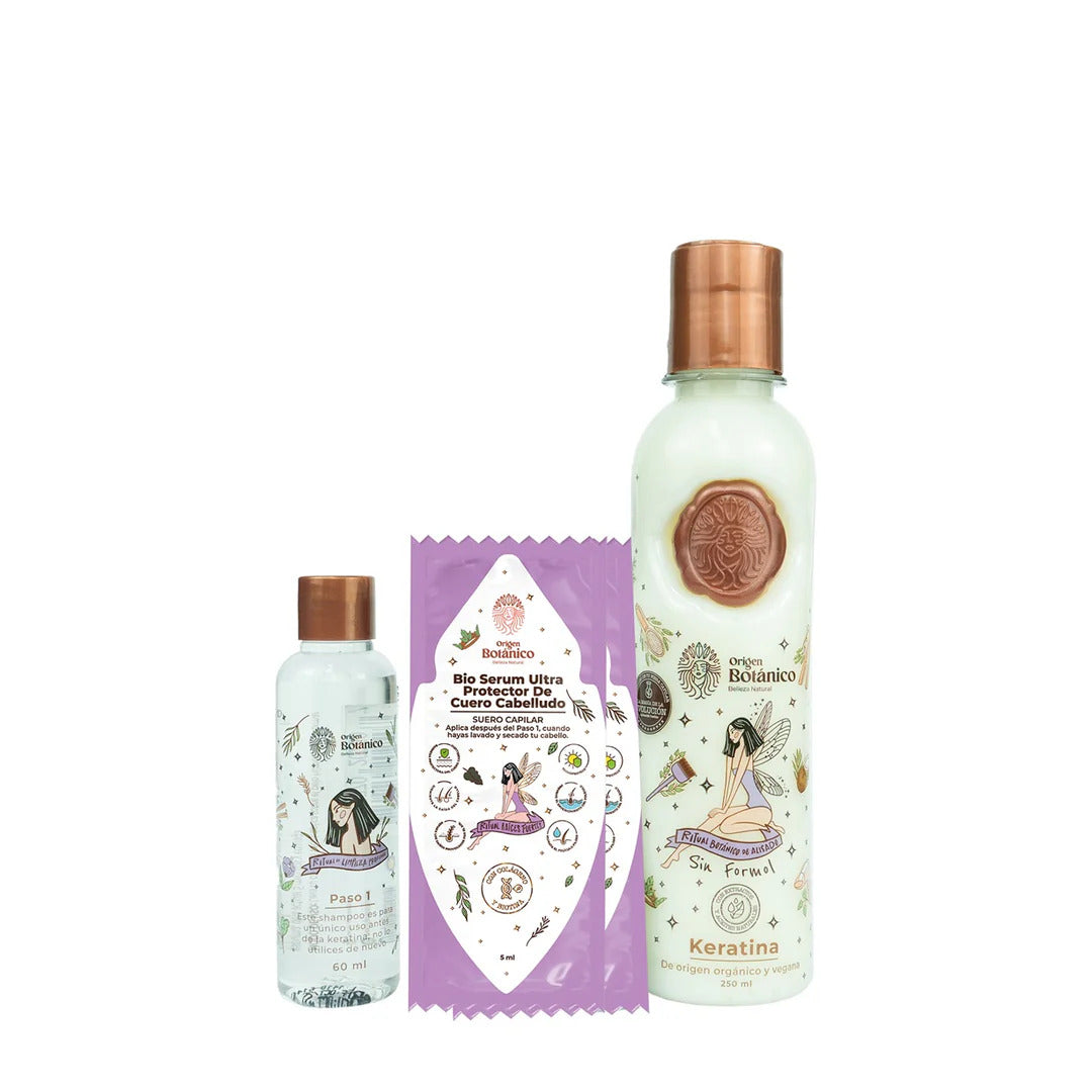 Kit Keratina 250 Ml + Bioserum Ritual Botánico - Ritual Botanico | Kunxtor Pink Glow