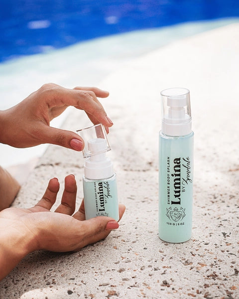 Lumina Azul | Body Shimmer Frutal Vainilla - Zandalo | Kunxtor Pink Glow