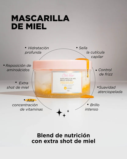 Mascarilla de miel brillo intenso
