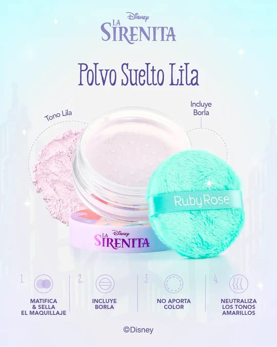 Polvo Suelto Lila La Sirenita Ruby Rose