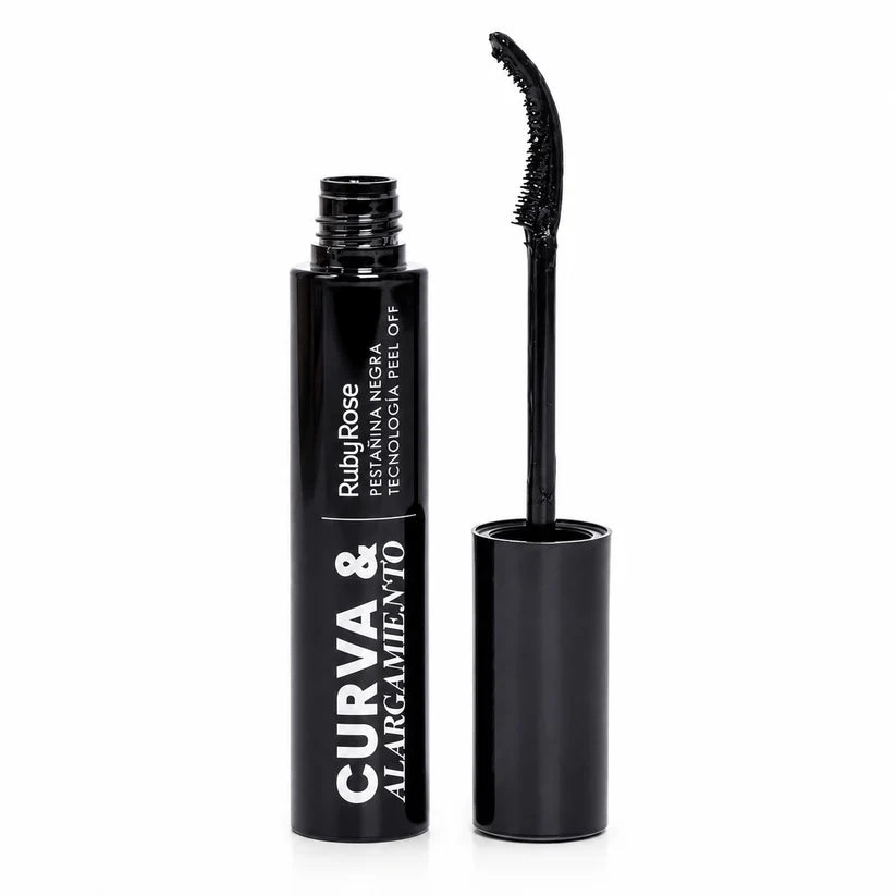 Pestañina Peel Off Curva Y Alargamiento Negra Ruby Rose