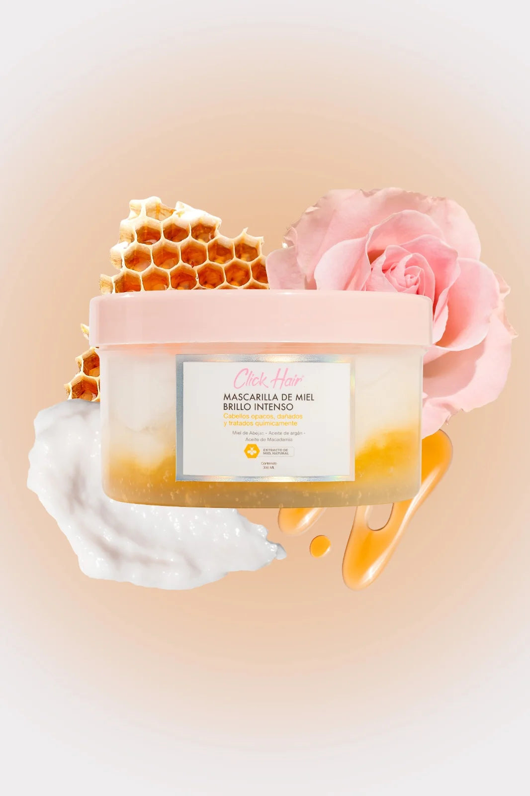 Mascarilla de miel brillo intenso