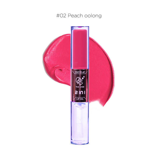 Labial y Lip Oil Dúo Dos en Uno - True Lover | Kunxtor Pink Glow