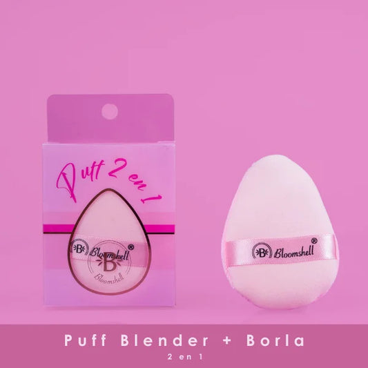 Puff blender + borla 2 en 1 Bloomshell - Bloomshell | Kunxtor Pink Glow